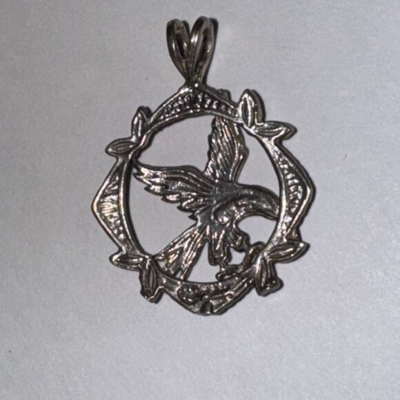 Sterling Silver Eagle Pendant, encircled - Picture 14 of 16